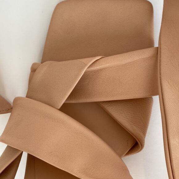 Zara Studio Collection 9 Heels Leather Lace Ankle Sandals 40 Limited Edition - Picture 16 of 16